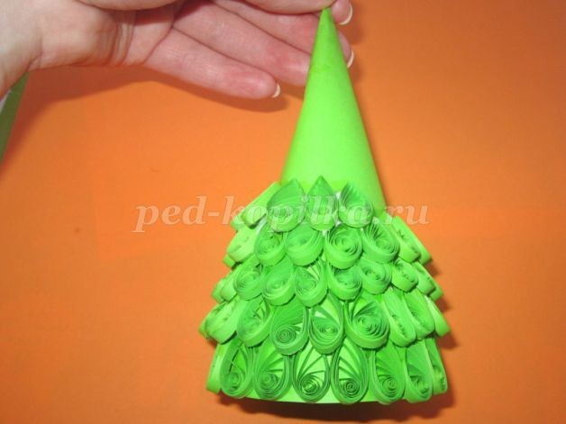 Объёмная новогодняя ёлка в технике квиллинг: часть 2 Объёмная новогодняя ёлка в технике квиллинг: часть 2