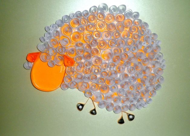 Овечка в технике квиллинг детскими руками: часть 2 Овечка в технике квиллинг детскими руками: часть 2