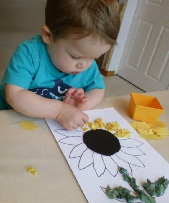 Аппликация "Подсолнух" Аппликация "Подсолнух"