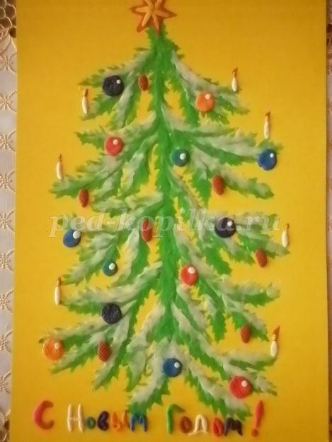 Новогодняя ёлочка из пластилина Новогодняя ёлочка из пластилина