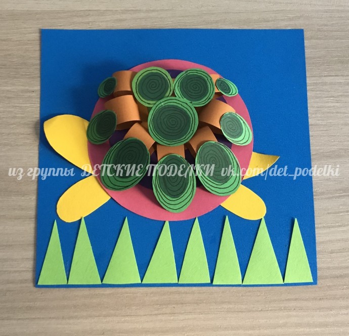 Объемная летняя аппликация «Черепаха и бабочка» Объемная летняя аппликация «Черепаха и бабочка»