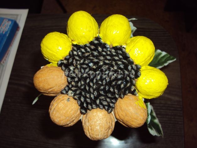 Подсолнух из природного материала: мастер-класс Подсолнух из природного материала: мастер-класс