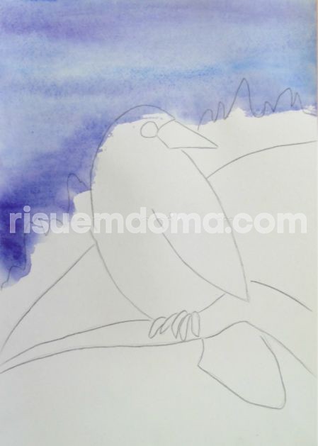 Рисуем с детьми ворону Рисуем с детьми ворону