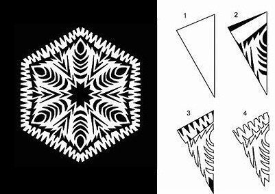 Вырезаем снежинки