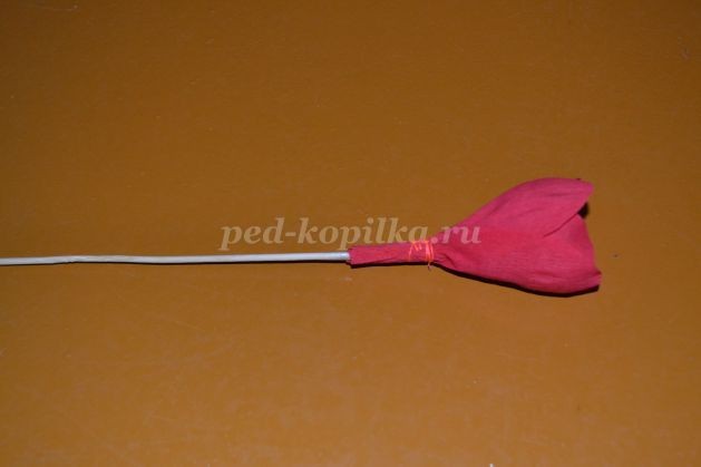 Букет тюльпанов из конфет: часть 1