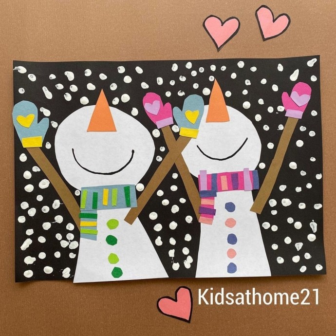 Радостные снеговички