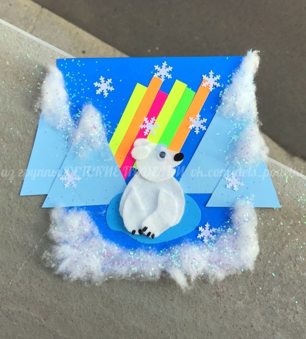 Зимние новогодние поделки: "Умка на севере"