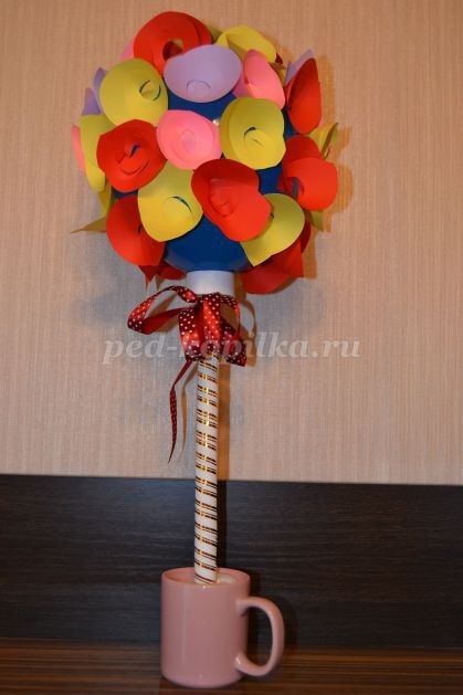 ​Топиарий цветочный на воздушном шарике: часть 3