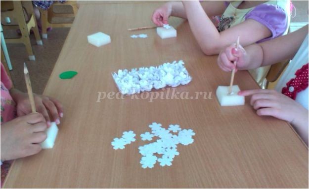 ​Рисование в нетрадиционной технике + полуобъёмная аппликация: часть 2