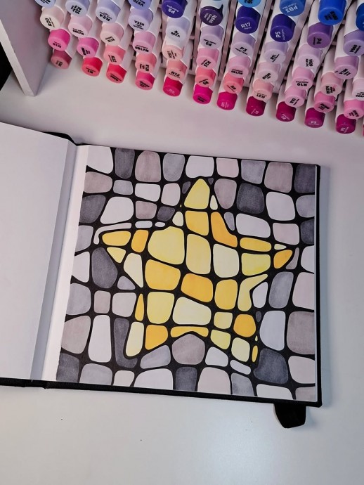 Рисуем объемную звездочку