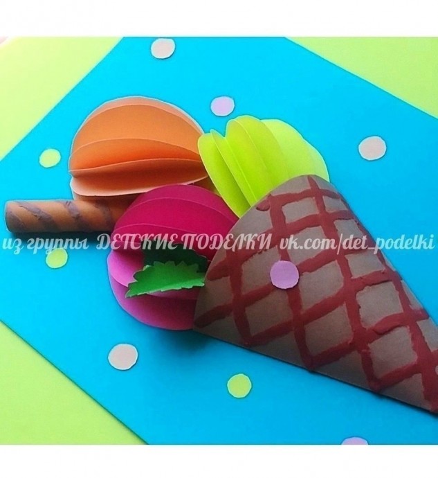 Объёмное фруктовое мороженое Объёмное фруктовое мороженое