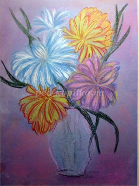 Как нарисовать астры в вазе: часть 2 Как нарисовать астры в вазе: часть 2