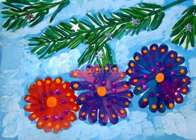 Подарок на Новый год своими руками в технике пластилинографии: часть 2 Подарок на Новый год своими руками в технике пластилинографии: часть 2