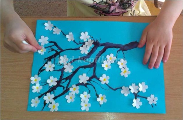 ​Рисование в нетрадиционной технике + полуобъёмная аппликация: часть 2