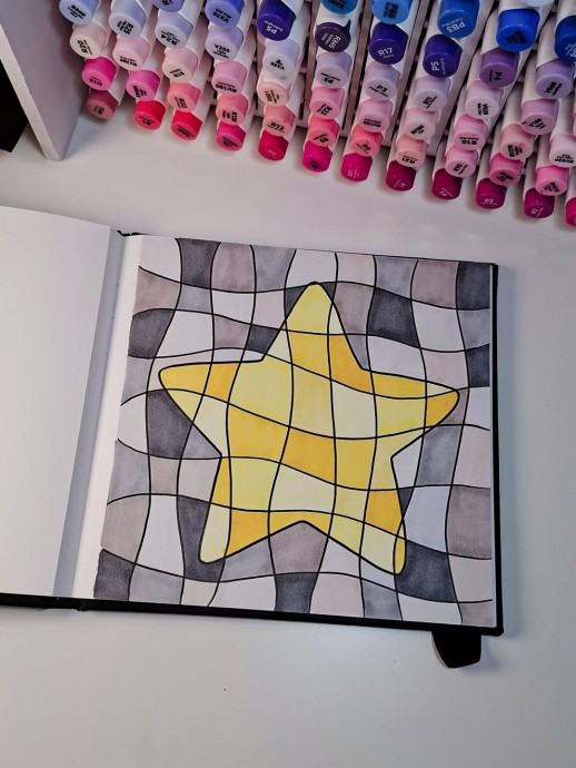 Рисуем объемную звездочку