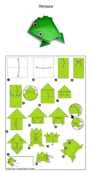Схемы простых оригами для детей