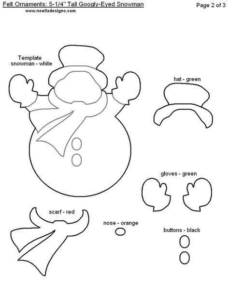 Снеговички из фетра