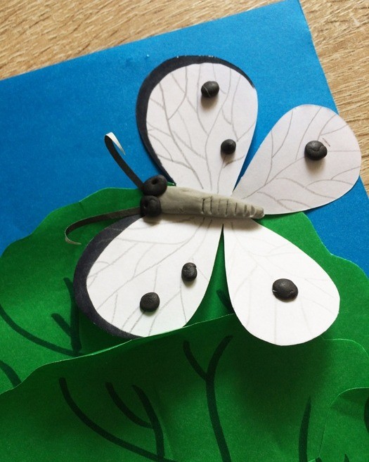 Бабочка и гусеница Бабочка и гусеница