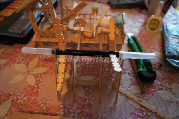 Действующая миниатюра "Весенний пейзаж": мастер-класс, часть 1