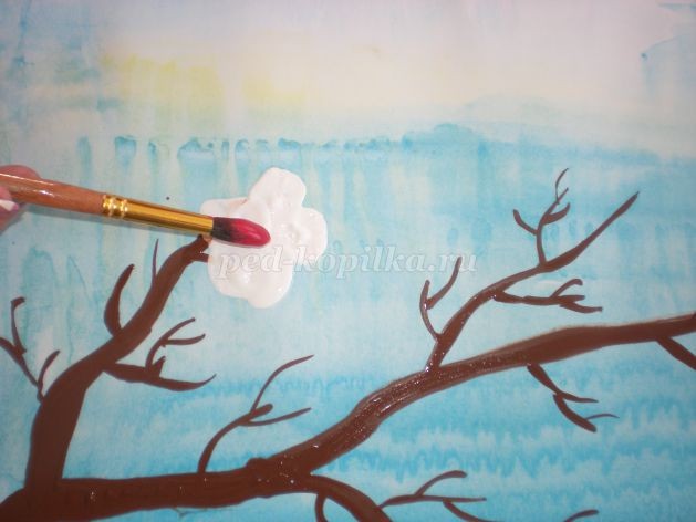 ​Нетрадиционные техники рисования "Пчелы в саду": часть 1