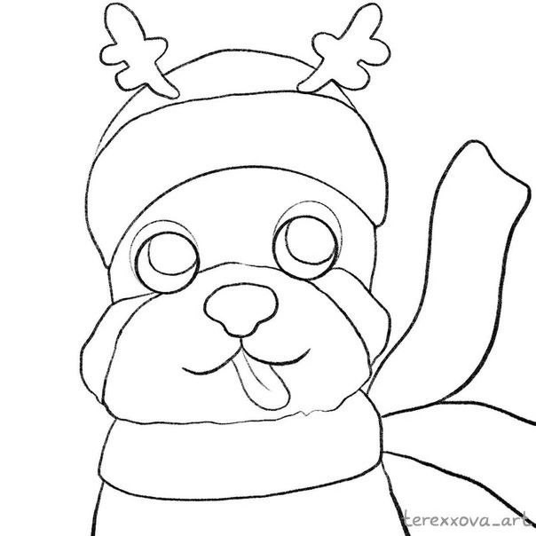 Рисуем щенка