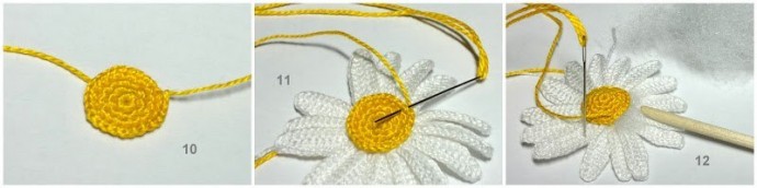 Вяжем прелестные ромашки