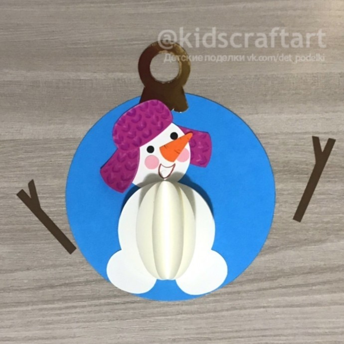 Ёлочный шар со снеговиком Ёлочный шар со снеговиком