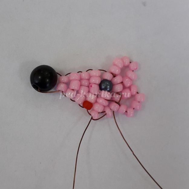 Мышонок из бисера пошагово Мышонок из бисера пошагово