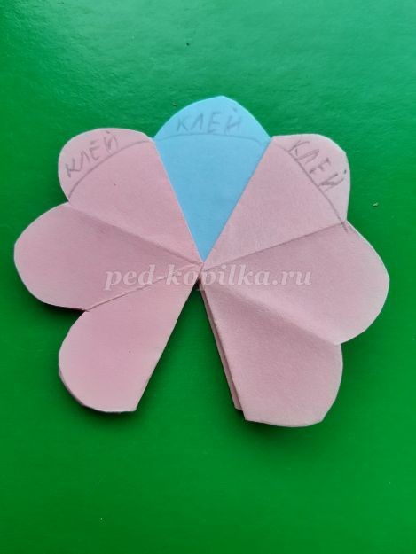 ​Как сделать открытку с объемными цветами внутри: часть 2