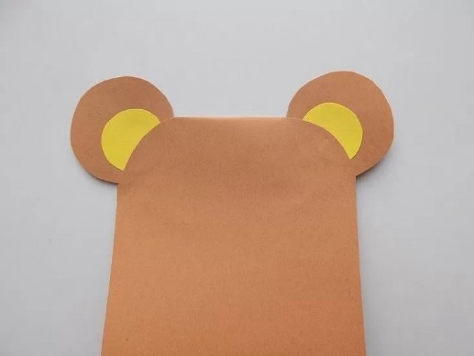 Мишка из цветной бумаги