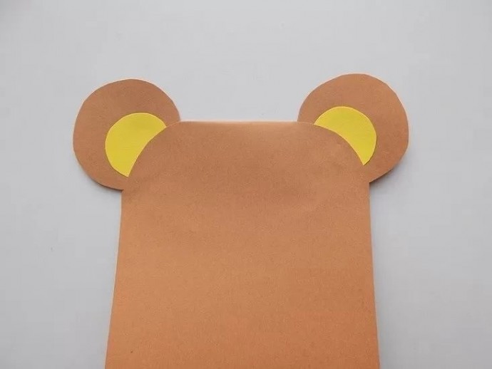 Мишка из цветной бумаги