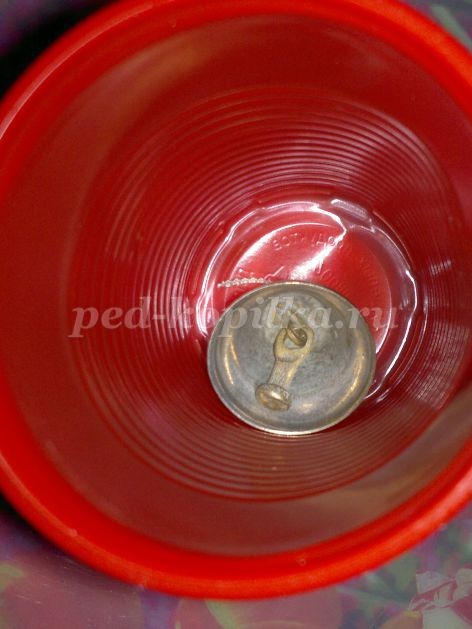 Новогодний колокольчик из пластикового стакана Новогодний колокольчик из пластикового стакана