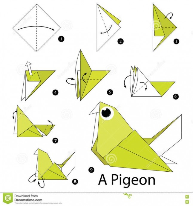 Птички оригами