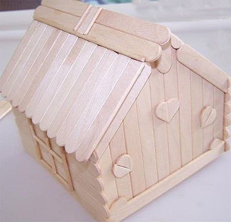 Строим домик из палочек для мороженого