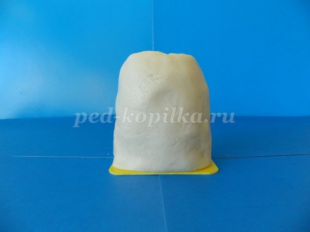 Поделка из солёного теста: Дымковская барышня