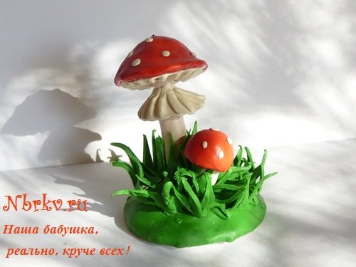 Лепим восхитительные грибочки из пластилина