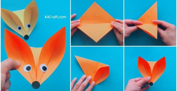 Лиса в технике оригами