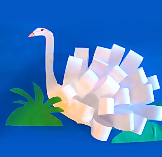 ​Объёмный бумажный лебедь