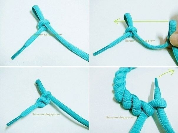 Делаем браслет из шнурка