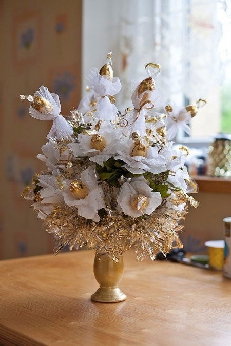 Конфетный букет для любимой бабушки Конфетный букет для любимой бабушки