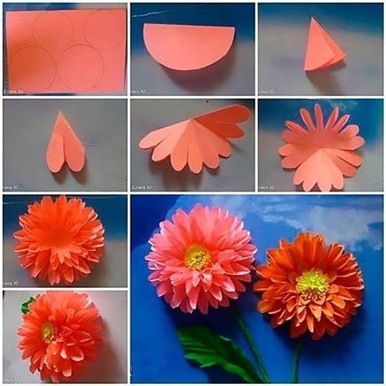​Цветы из бумаги (в том числе с конфетами)