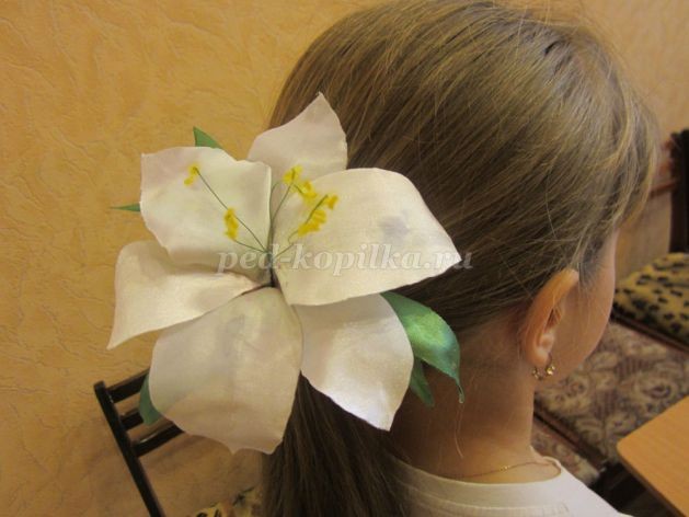 Цветок из ткани лилия: мастер-класс, часть 2