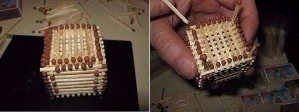 Последовательность сборки спичечного домика Последовательность сборки спичечного домика