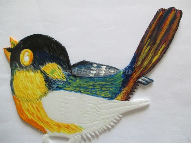 Синица из потолочной плитки детскими руками: мастер-класс, часть 2 Синица из потолочной плитки детскими руками: мастер-класс, часть 2