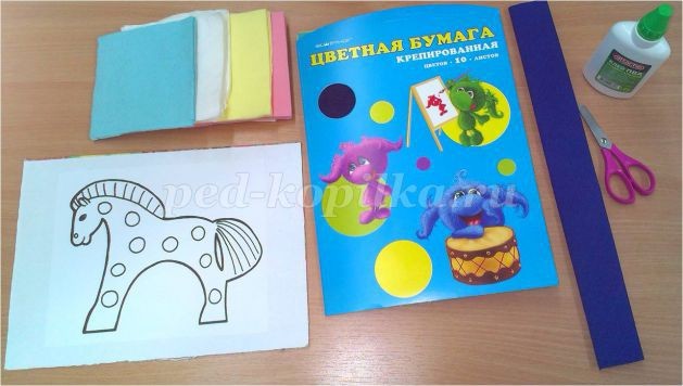 Мастер-класс по изготовлению картины "Синяя лошадка": часть 1