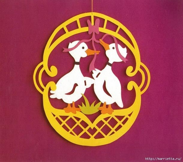 Детские подвески из бумаги