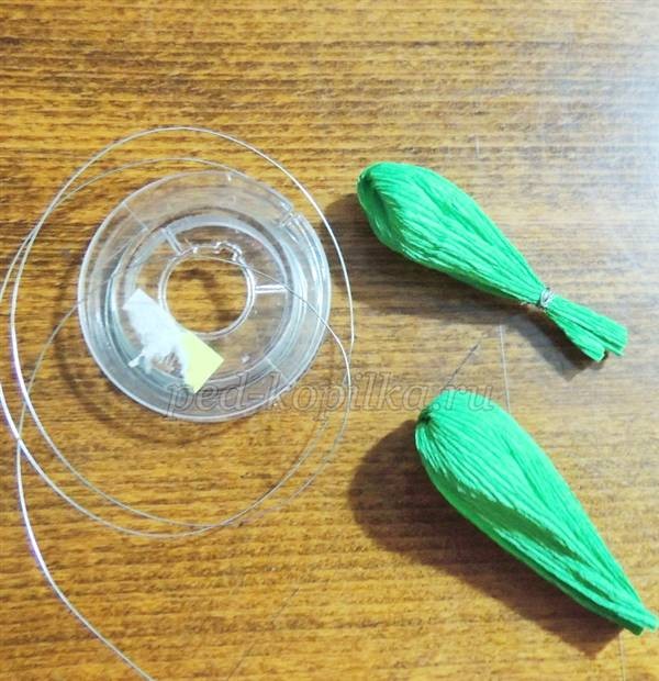 ​Гладиолусы из гофрированной бумаги: мастер-класс, часть 2