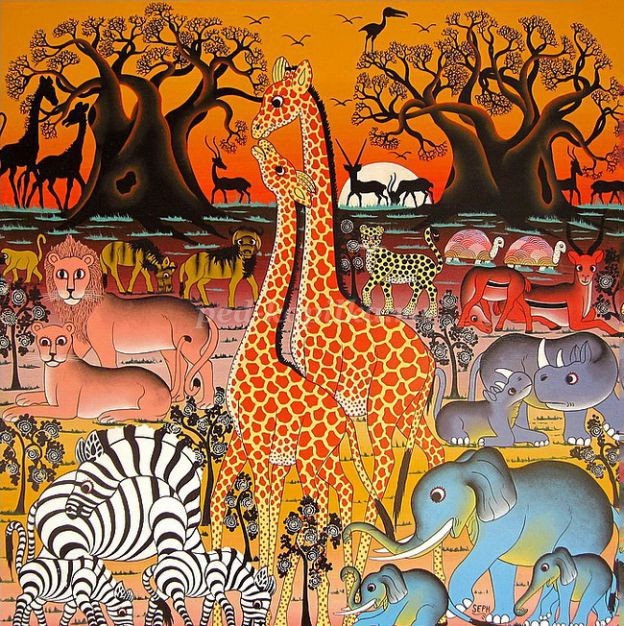 ​Африканская живопись тингатинга: мастер-класс, часть 1