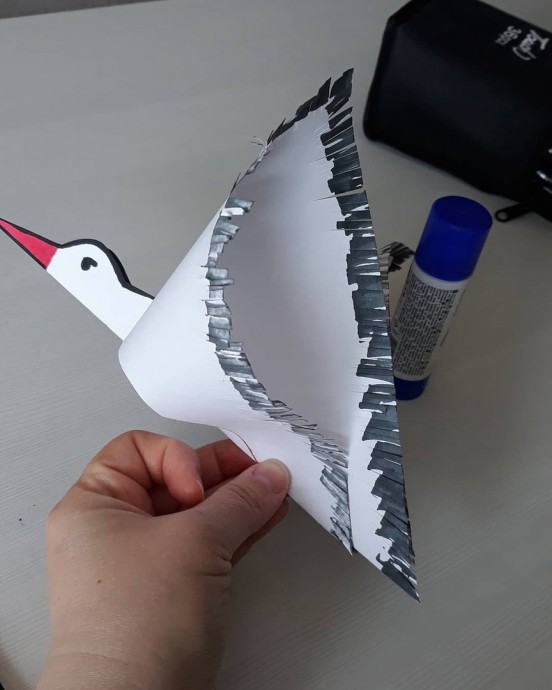 Бумажный журавушка