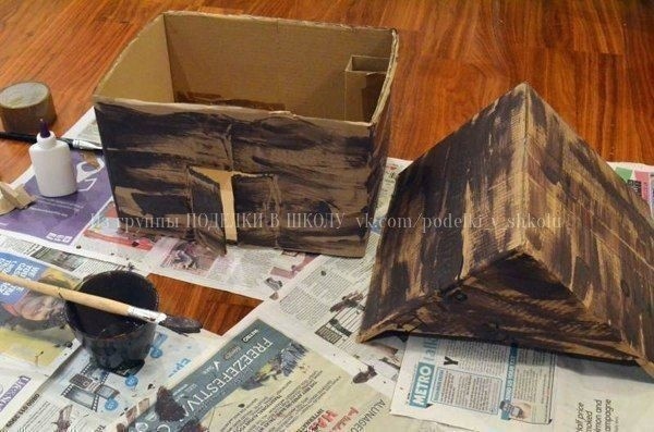 Домик из коробки Домик из коробки